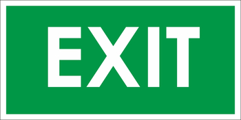 B30 exit (пластик, 300х150 мм) - Знаки безопасности - Вспомогательные таблички - Магазин охраны труда ИЗО Стиль
